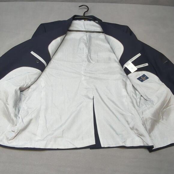 Men’s Brooks Brothers Explorer Madison Fit Wool Blazer Sport Coat Blue Size 48R - Picture 8 of 9